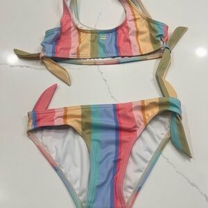 Billabong Girls' Swimsuit 2-Piece Bikini Size 10 Multicolor